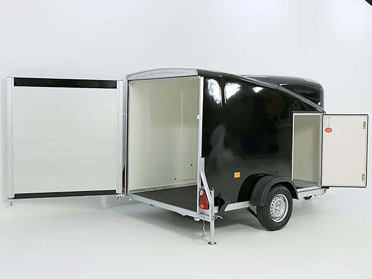 Debon Kofferanhänger Cargo 1300 Vollpoly 150 x 290 cm Höhe 160 cm, Tür, schwarz