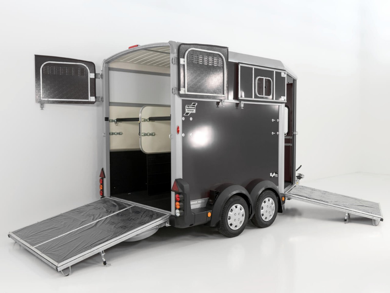 Ifor Williams Pferdeanhänger HB511, Heckklappen-Türkombination, anthrazit