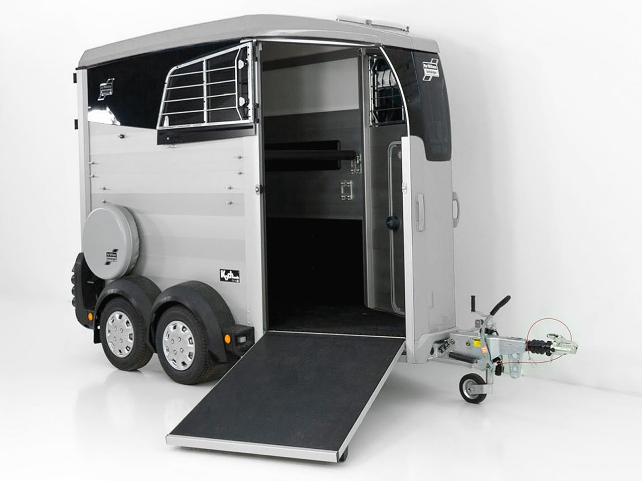 Ifor Williams Pferdeanhänger HBX 403, Frontausstieg, Neues Modell, silber
