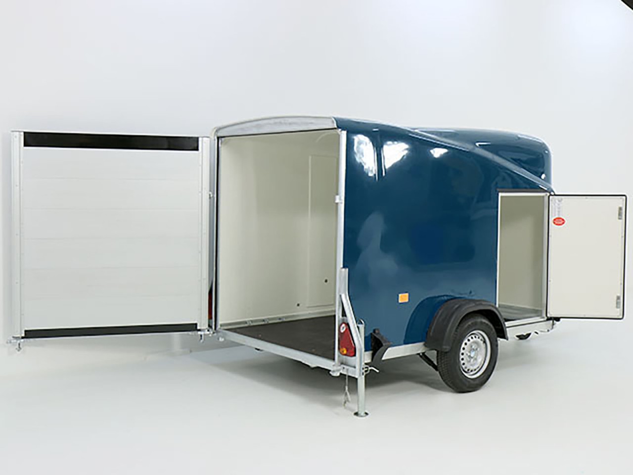 Debon Kofferanhänger Cargo 1300 Vollpoly 150 x 290 cm Höhe 160 cm, Tür, blau
