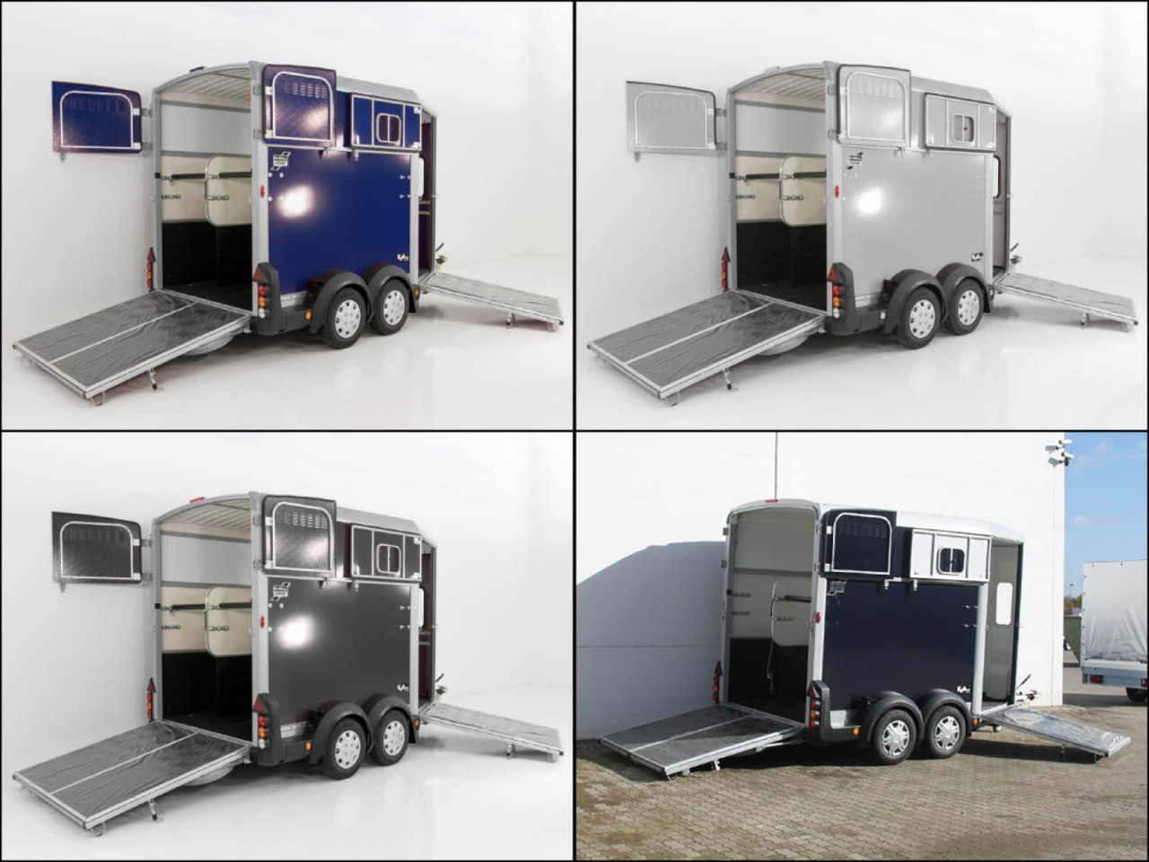 Ifor Williams Pferdeanhänger HB511, Heckklappen-Türkombination