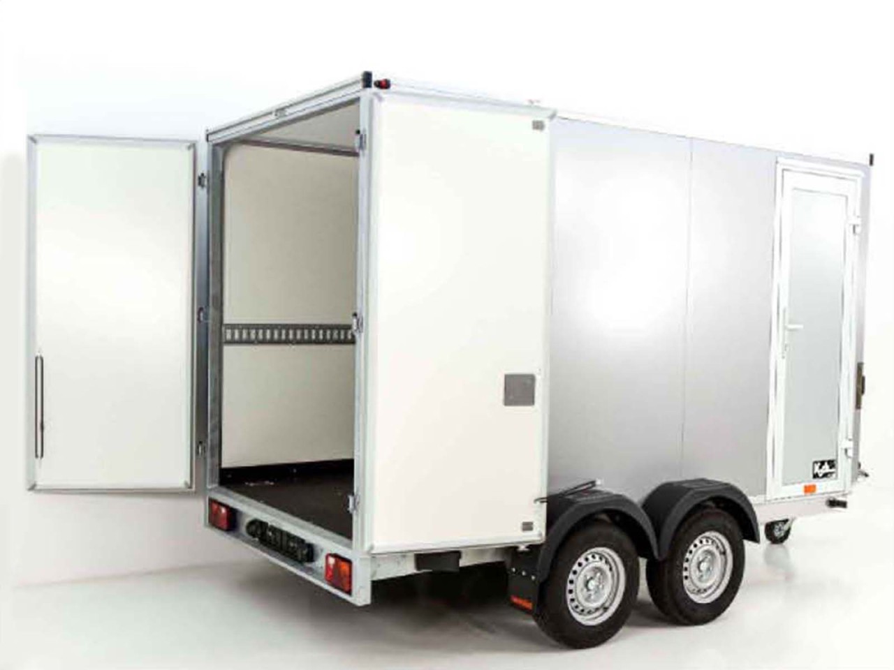 Vezeko Kofferanhänger 204 x 405 cm Höhe 205 cm 2,7t, Tür, silber