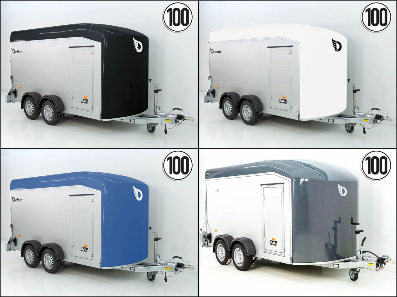 Debon Kofferanhänger Roadster Alu C700 179 x 378 cm Höhe 201 cm 2,6t, Alu, Polybug, Tür