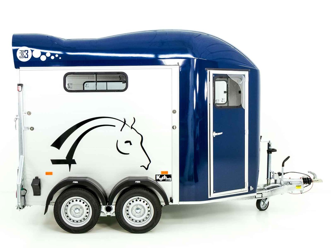 Cheval Liberte Pferdeanhänger GOLD 3, Premium, Pullman 2, Sattelkammer, blau