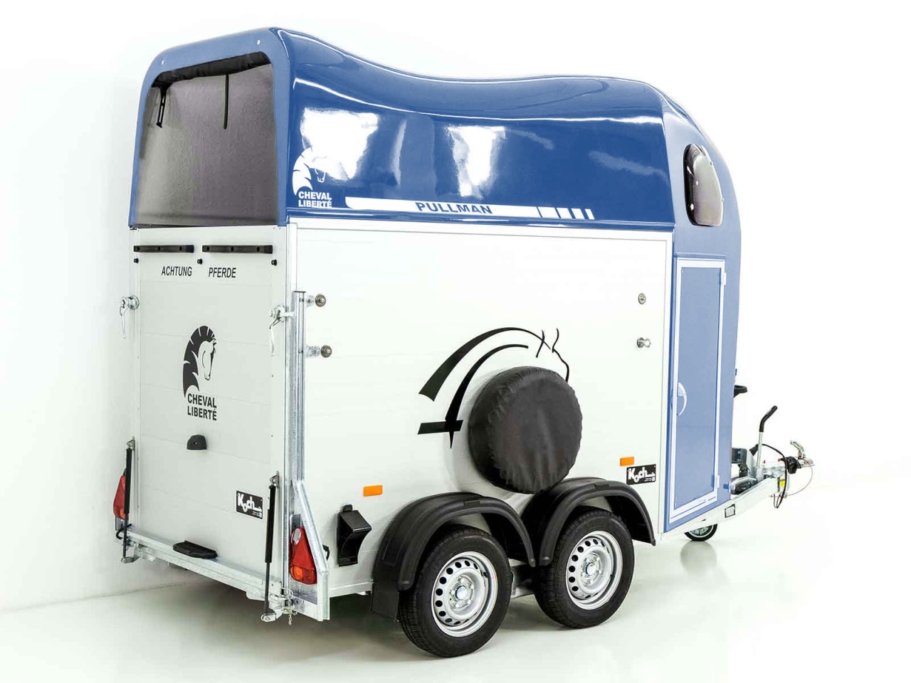 Cheval Liberte Pferdeanhänger GOLD One 1,5er, Pullman-Fahrwerk, blau