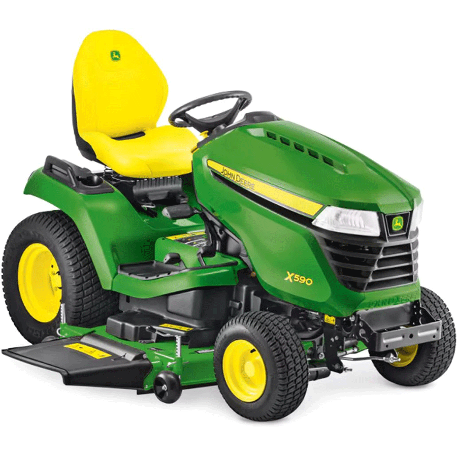 John Deere Rasentraktor X590 mit Accel Deep 122-cm-Mähwerk – Modell 2025
