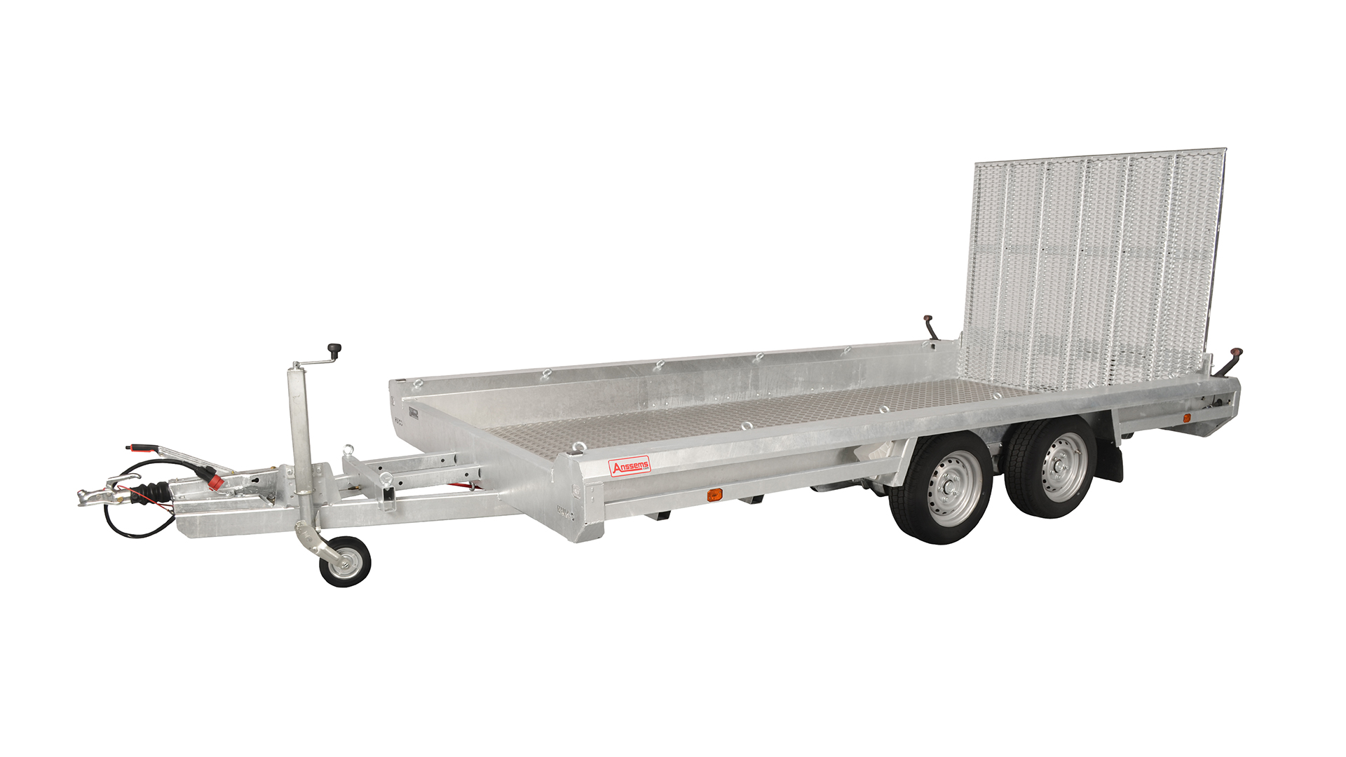 Hulco PKW-Anhänger Maschinentransporter TERRAX 3500 kg, Ladefläche 3,94 x 1,80 m - Klappe 150 cm