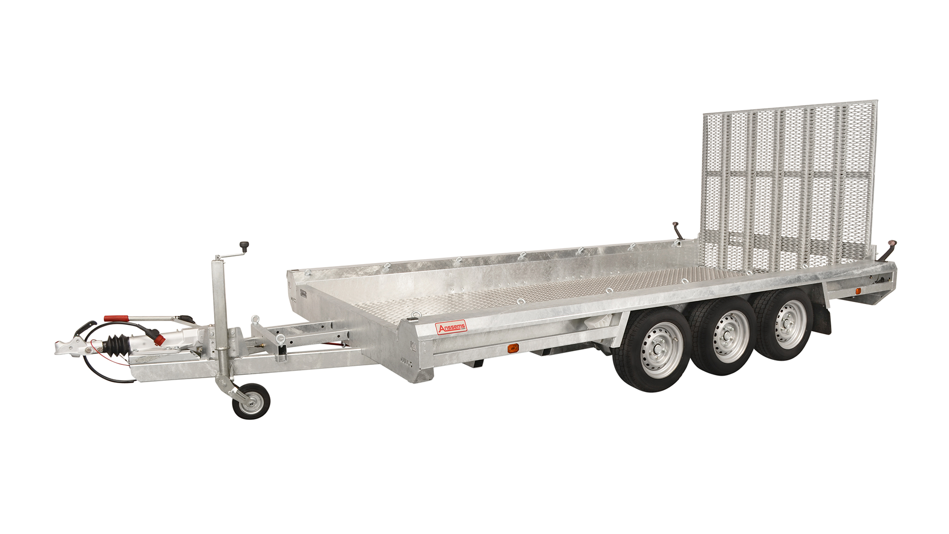 Hulco PKW-Anhänger Maschinentransporter TERRAX-3 3500 kg, Ladefläche 3,94 x 1,80 m - Klappe 150 cm (Tridem)