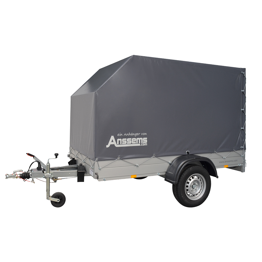 Anssems PKW-Anhänger Tieflader Alu GTB 1200 kg, Ladefläche 2,51 x 1,26 m - mit Plane 150 cm