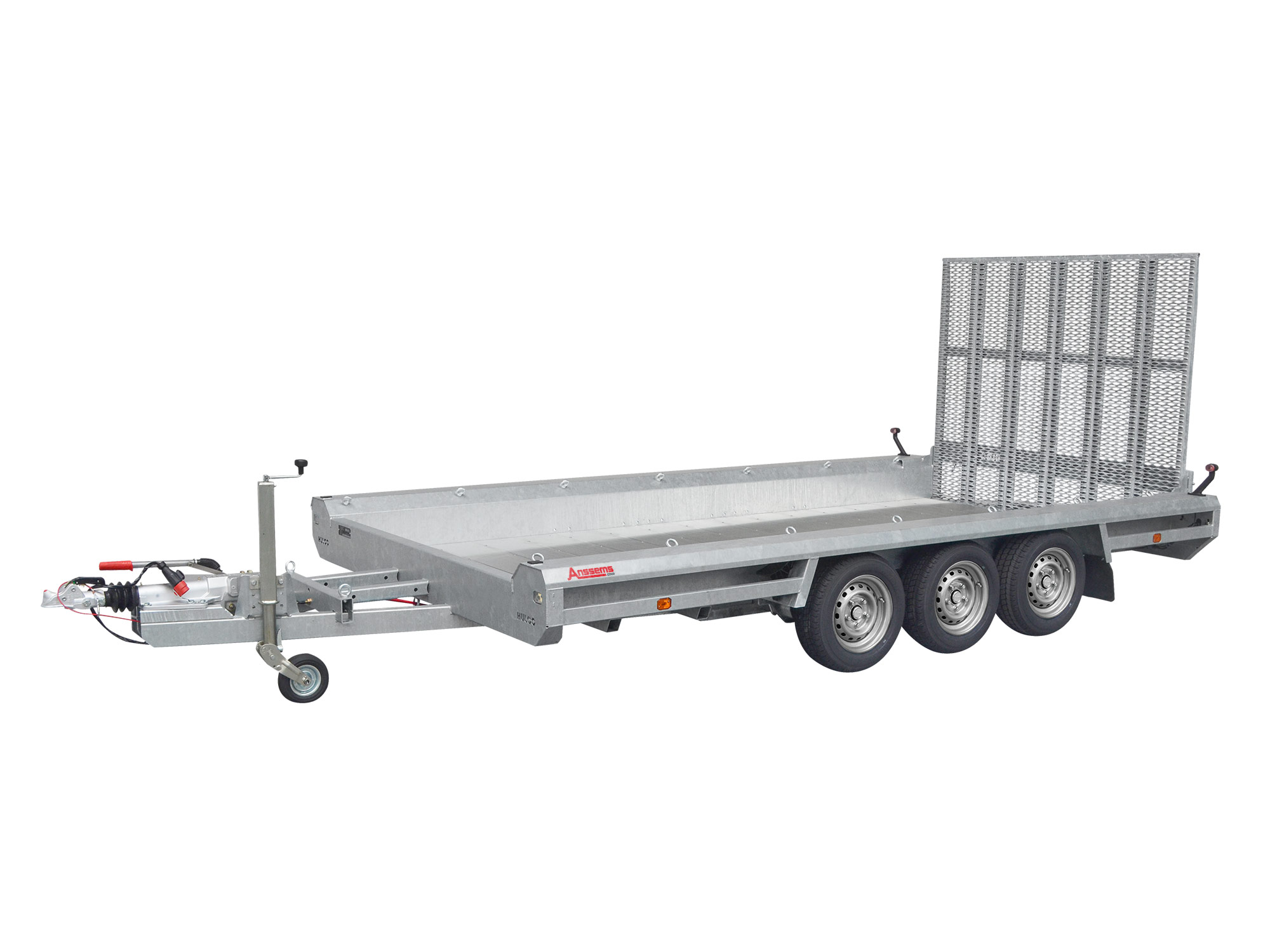 Hulco PKW-Anhänger Maschinentransporter TERRAX-3 3500 kg, Ladefläche 4,69 x 1,95 m - Klappe 150 cm (Tridem)