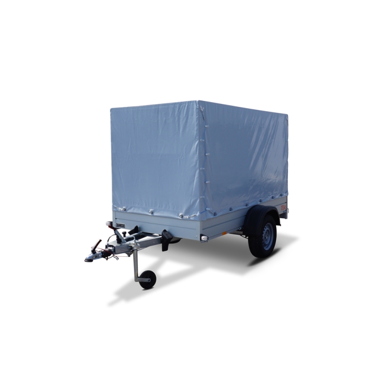 Anssems PKW-Anhänger Tieflader Alu 1200 kg, Ladefläche 2,51 x 1,26 m - mit Planenaufbau 1,50 m