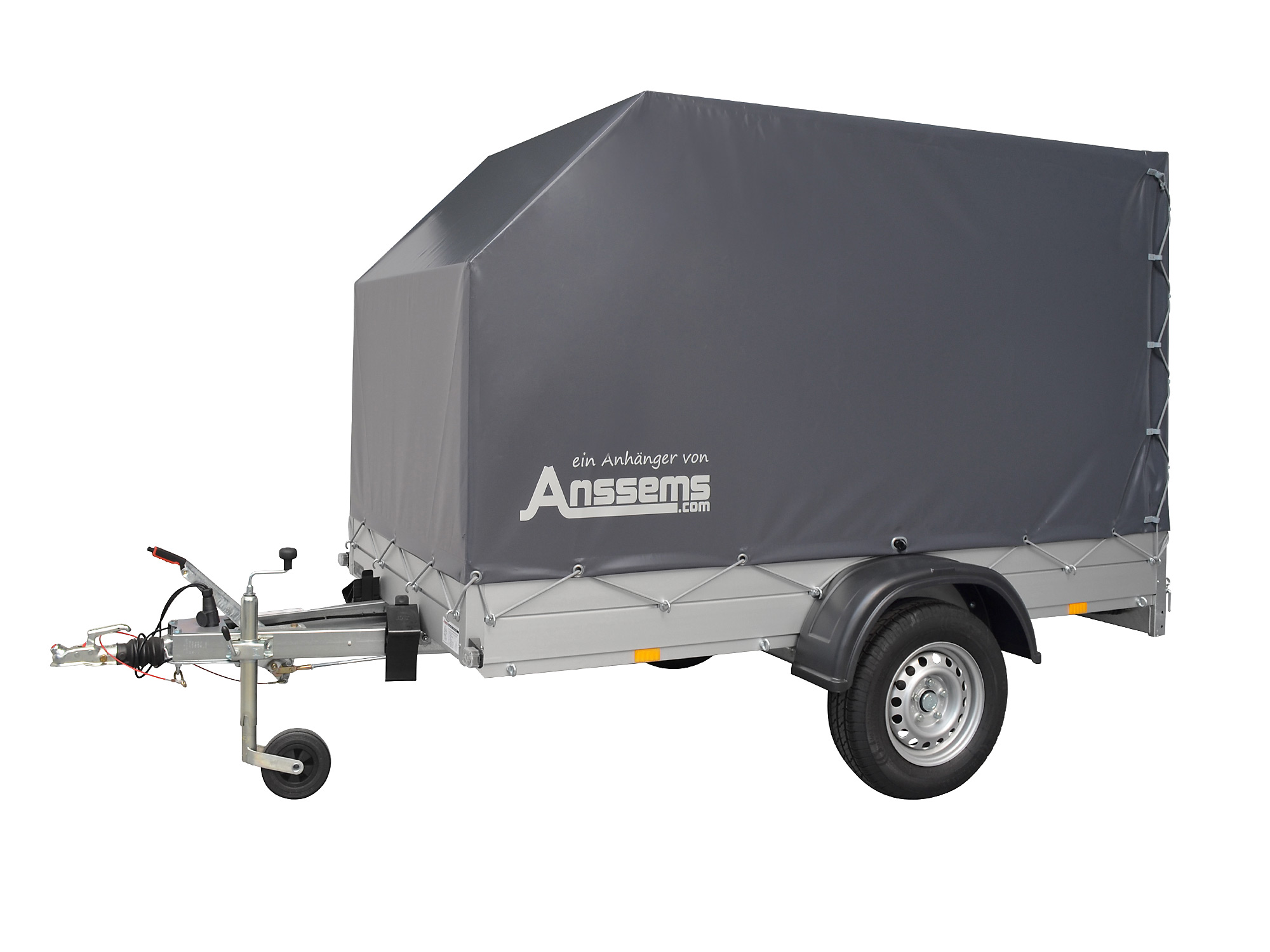 Anssems PKW-Anhänger Tieflader Alu GTB 1200 kg, Ladefläche 3,01 x 1,26 m mit Plane 1,50 m