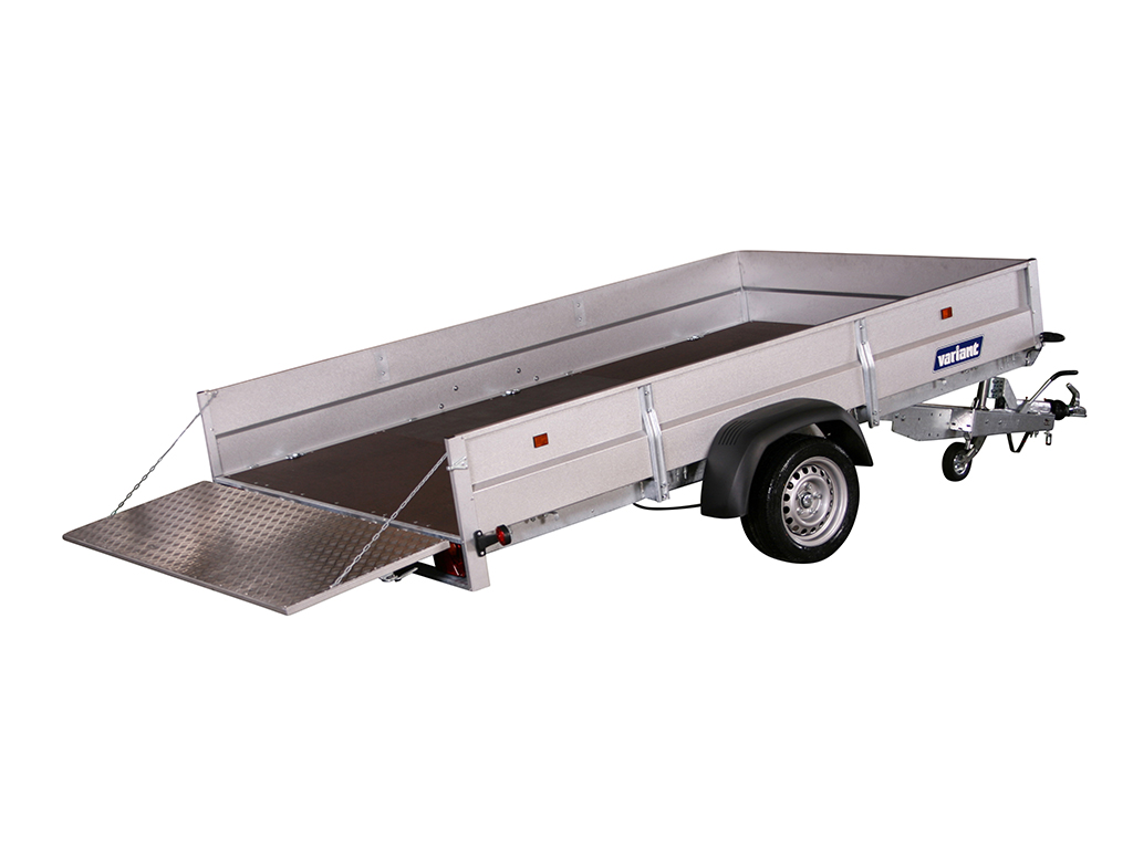 Variant PKW-Anhänger Maschinentransporter kippbar, 1800 kg, Ladefläche 3,14 x 1,95 m, Stahlbordwände 1819 F1