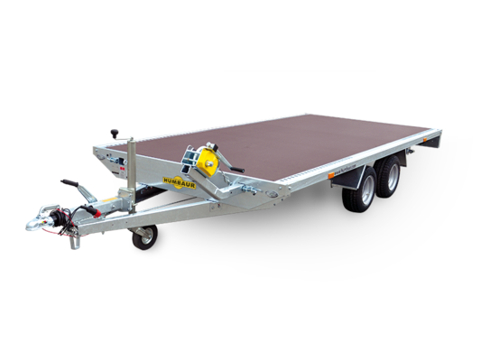Humbaur Universal-Fahrzeugtransporter 3000 kg, Ladefläche 4,00 x 2,03 m, Holzboden, Seilwinde und Auffahrrampen